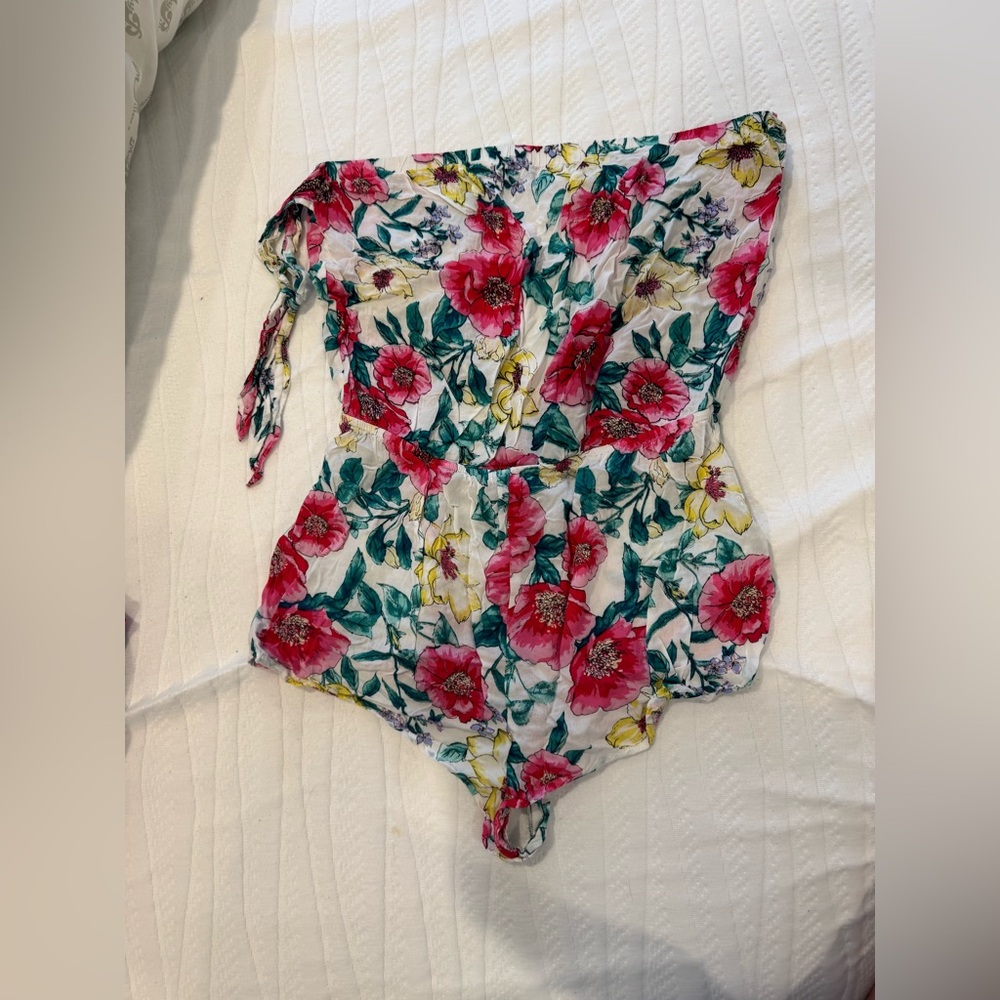 Floral Off-Shoulder Romper